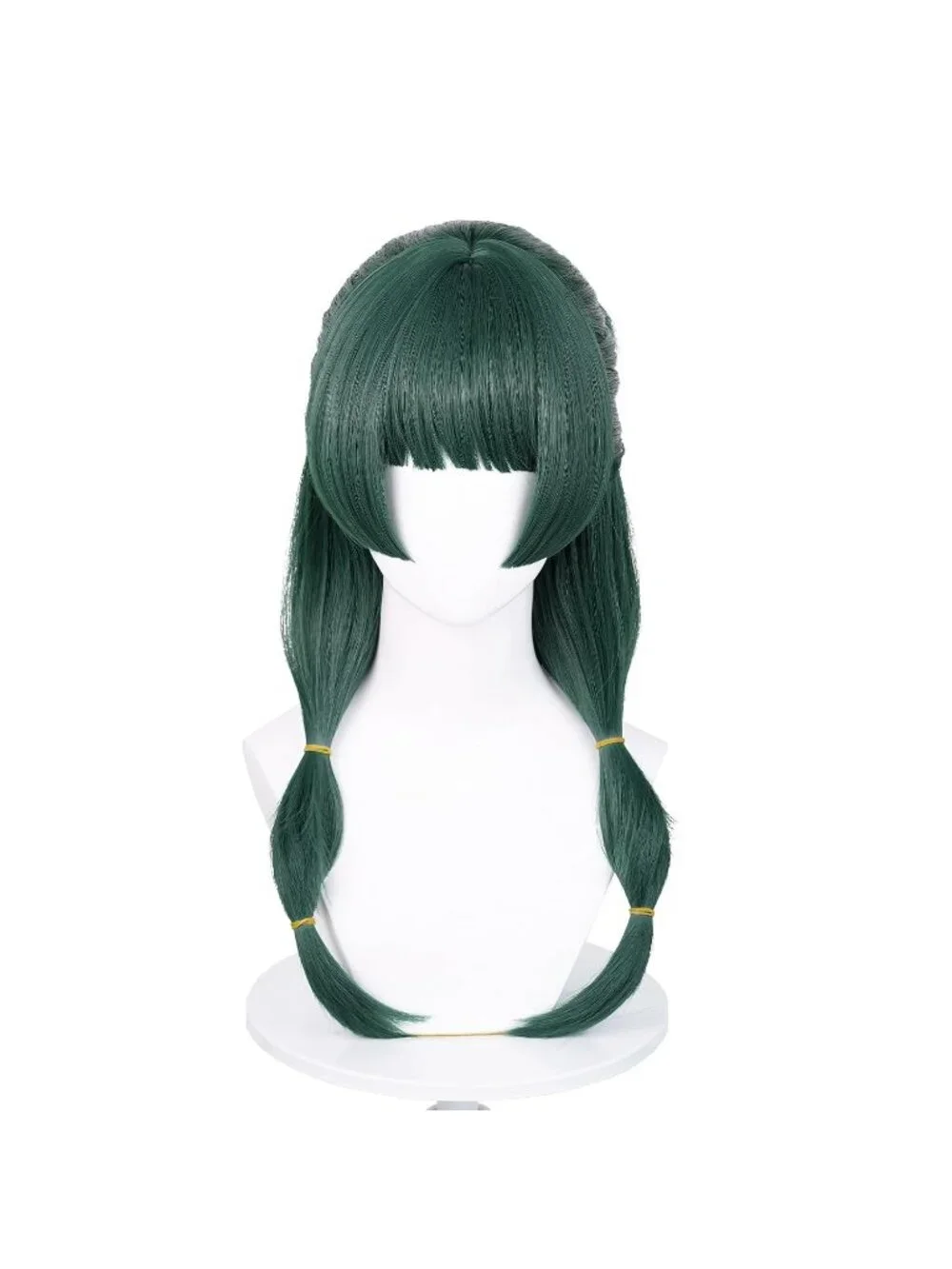 Women's Green Heat Resistant Synthetic Fiber Long Straight Ombre Wigs